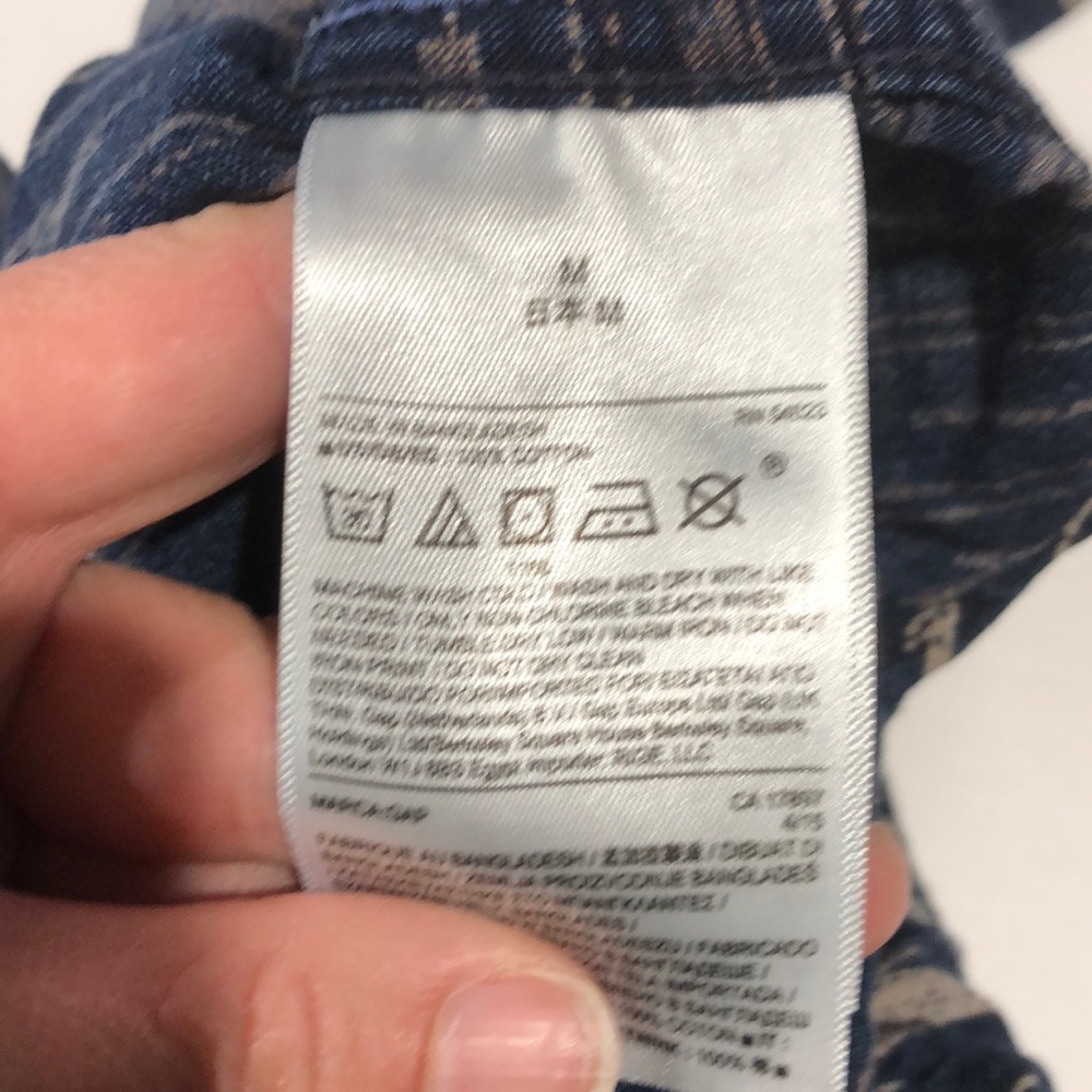 Gap Southwestern Print Snap Button Down Shirt Sz M - image 6